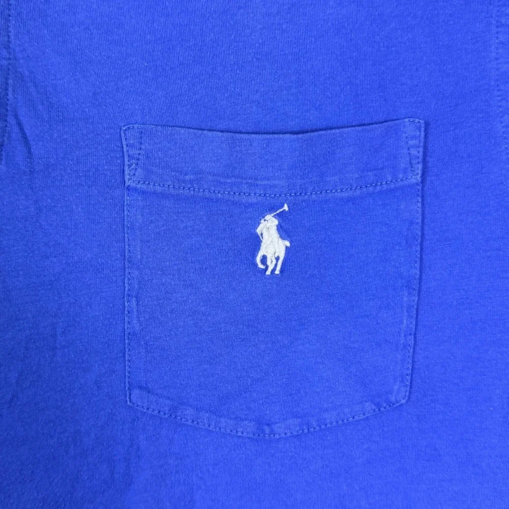 Polo Ralph Lauren Polo Shirt Men M Blue Classic Fit Cotton Pocket Pony Golf Prep